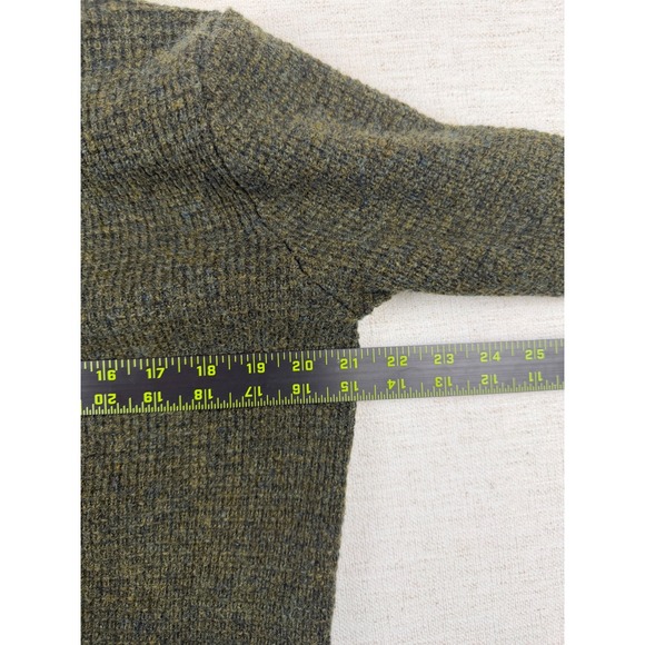 Schott NYC Mens Olive Green Wool Blend Shawl Collar Pullover Sweater M - Picture 4 of 6